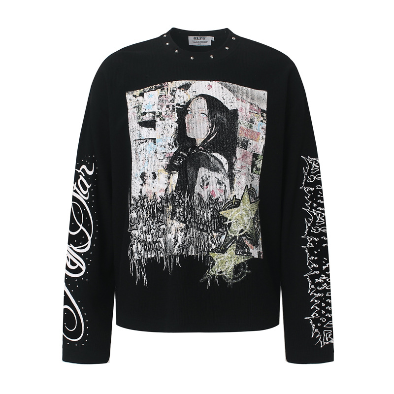 Street Fashion For Man - Erkekler İçin Perçinli Sokak Stili Grafiti