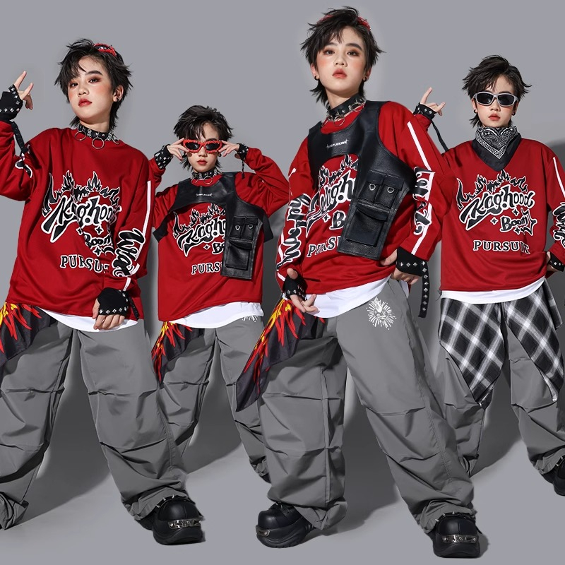 Street Fashion Kpop - Erkekler K-pop Kazak Moda Yelek Bol