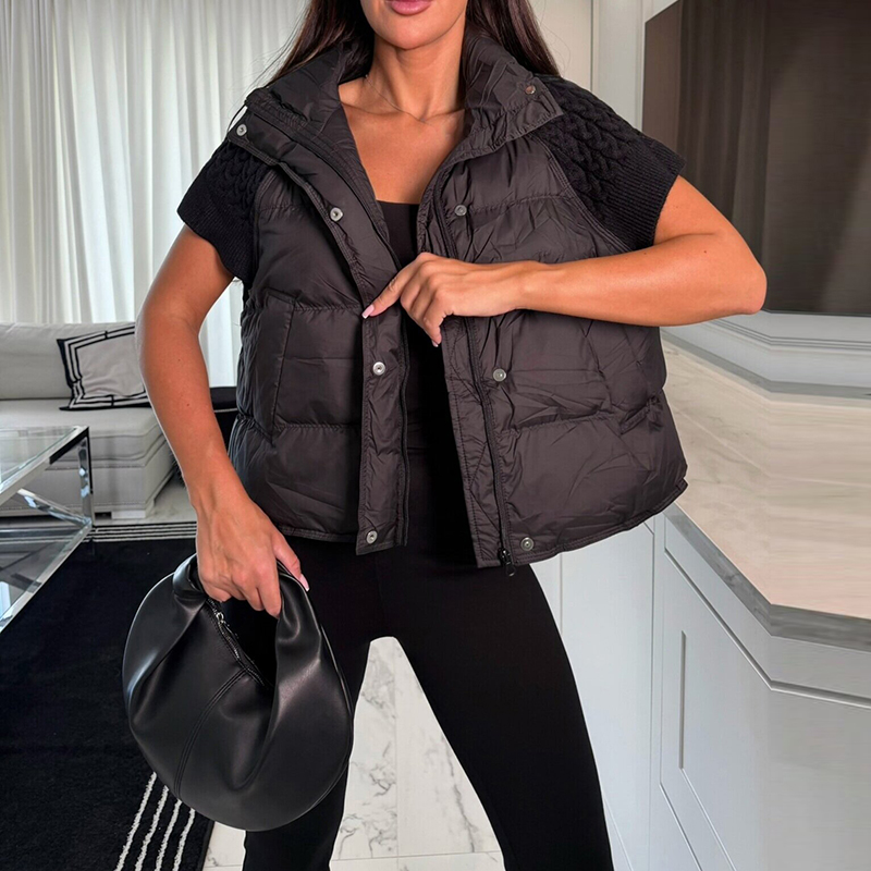 Kadın Şık Kısaltılmış Şişme Ye - Puffer Vest Padded incelemesi ve fiyatı