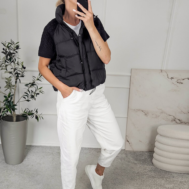 Kadın Şık Kısaltılmış Şişme Ye - Puffer Vest Padded incelemesi ve fiyatı