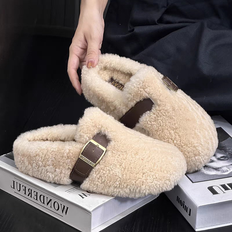 Moda Kuzu Yünü Peluş Terlikler - Street Fashion Clothes incelemesi ve fiyatı