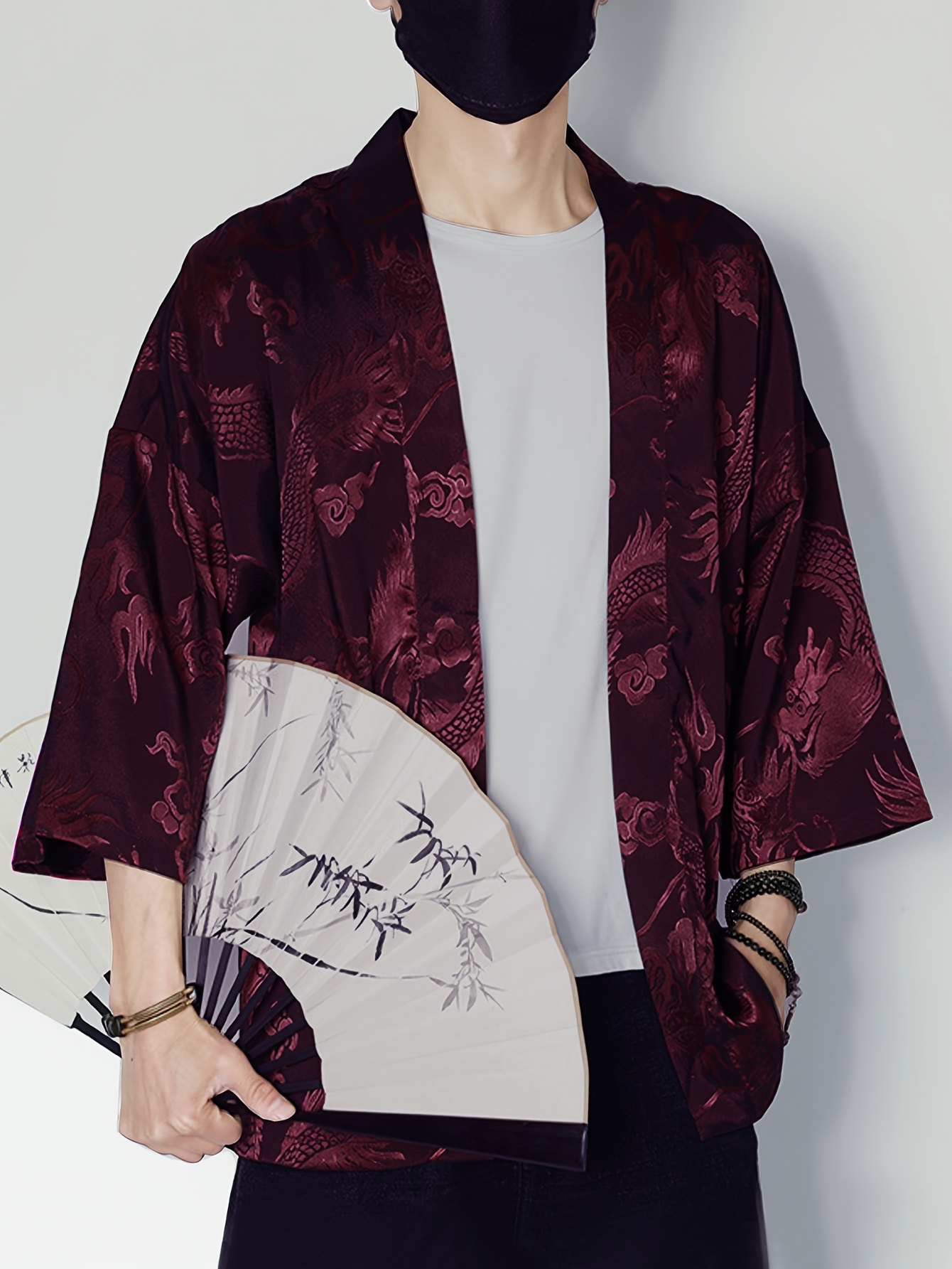 2026 Yaz Erkek Kimono 3D Baskı - Street Fashion Designers incelemesi ve fiyatı