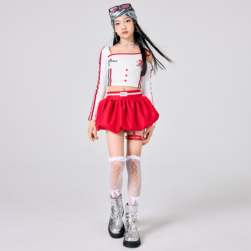 Kızlar Hip Hop Giysileri Beyaz - Street Fashion Kpop incelemesi ve fiyatı