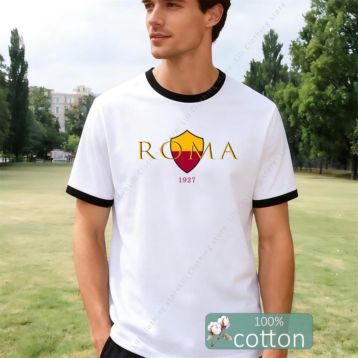 ROMA Mektup Grafik Baskı erkek - Street Fashion Roma incelemesi ve fiyatı