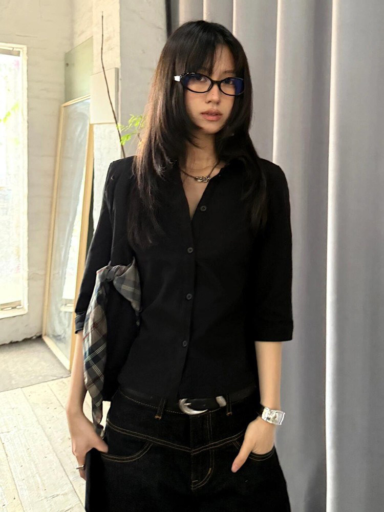 Genayooa Vintage Rahat Gömlek  - Street Fashion In Japan incelemesi ve fiyatı