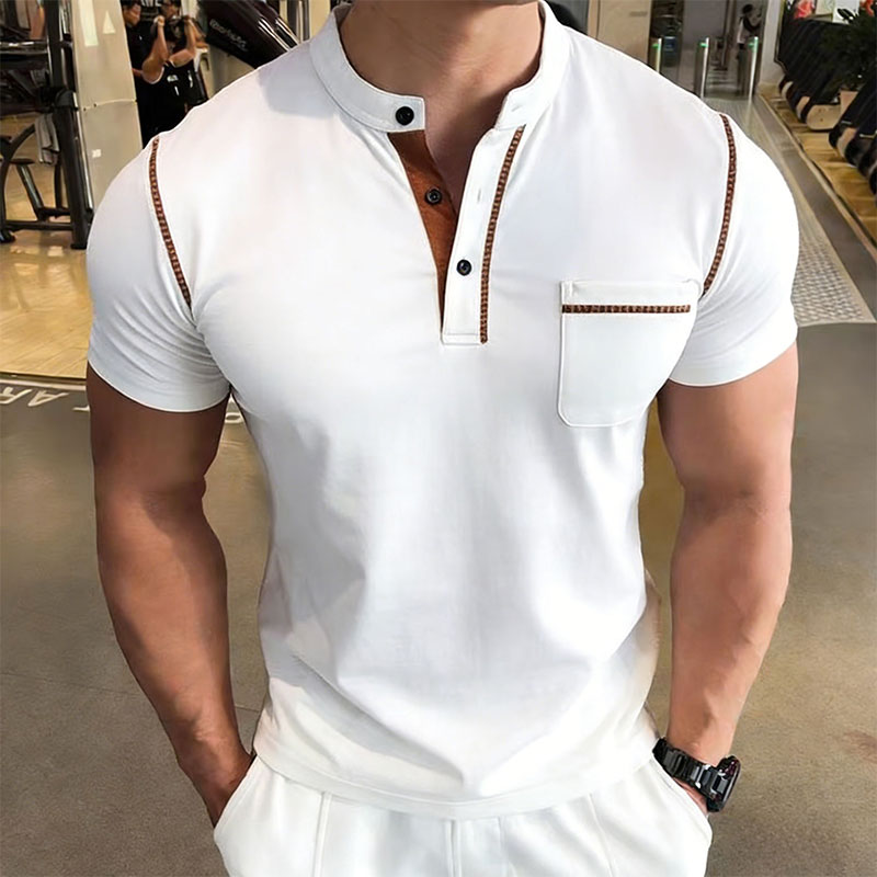 Yeni Yaz Erkek Henry Yaka Kısa - Street Fashion Style incelemesi ve fiyatı